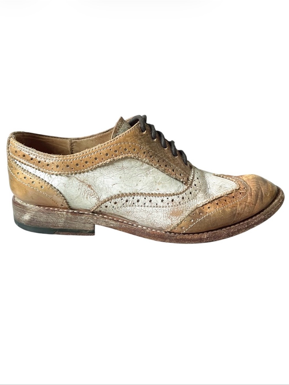 Bed Stu Lita Distressed Wingtip Oxfords